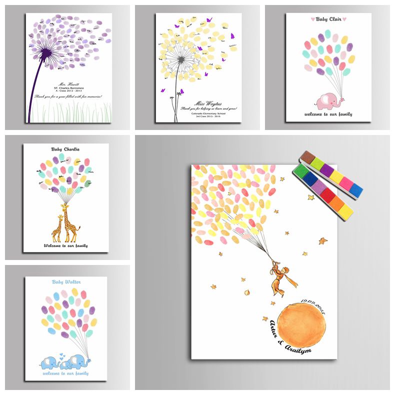 Personalized Guest Book - Personalizowana Księga Gości z Odciskiem Palca