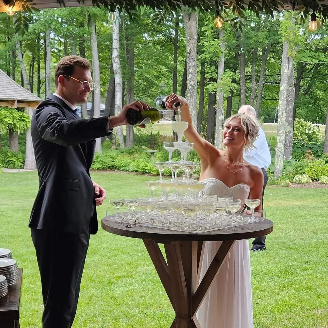 Champagne Tower Set - 20-60 szt. Akrylowe kieliszki do szampana