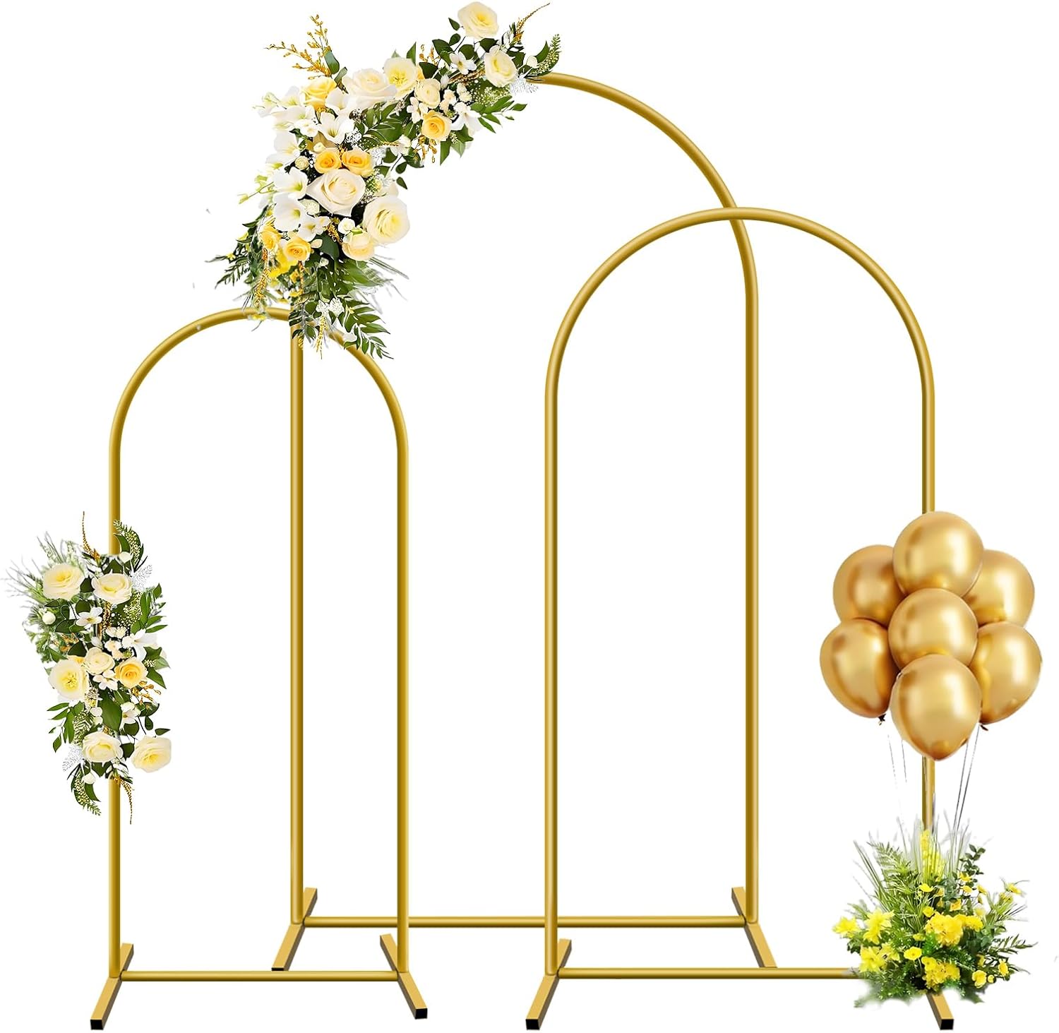 Wedding Balloon Arch - 1 szt. Złoty Metalowy Łuk Tło