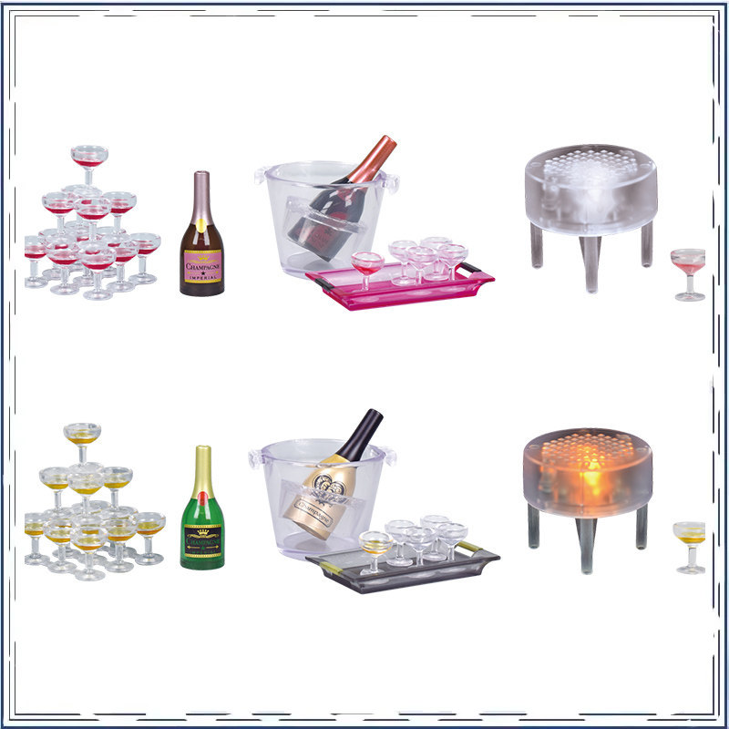Champagne Tower Set - Gashapon Mini Kieliszek do Wina Wieża