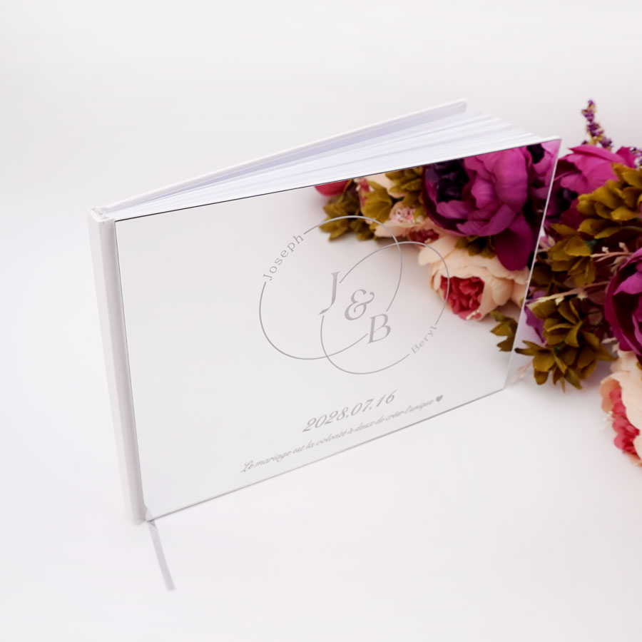 Personalized Guest Book - Ślub spersonalizowane lustro akrylowe małżeństwo księga
