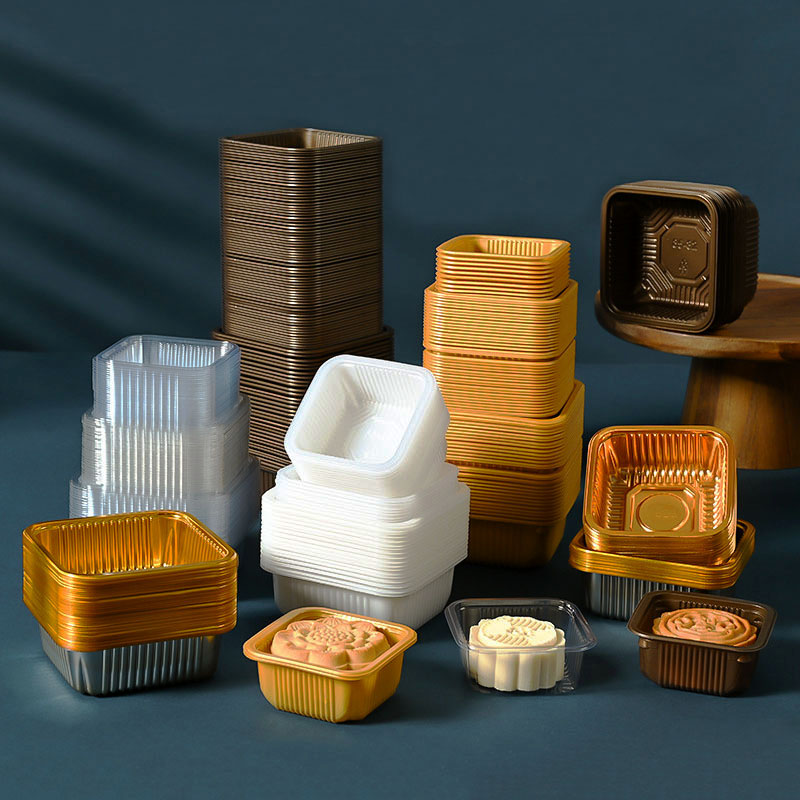 Wedding Supply.Box - 100szt Plastikowa taca na ciasto księżycowe