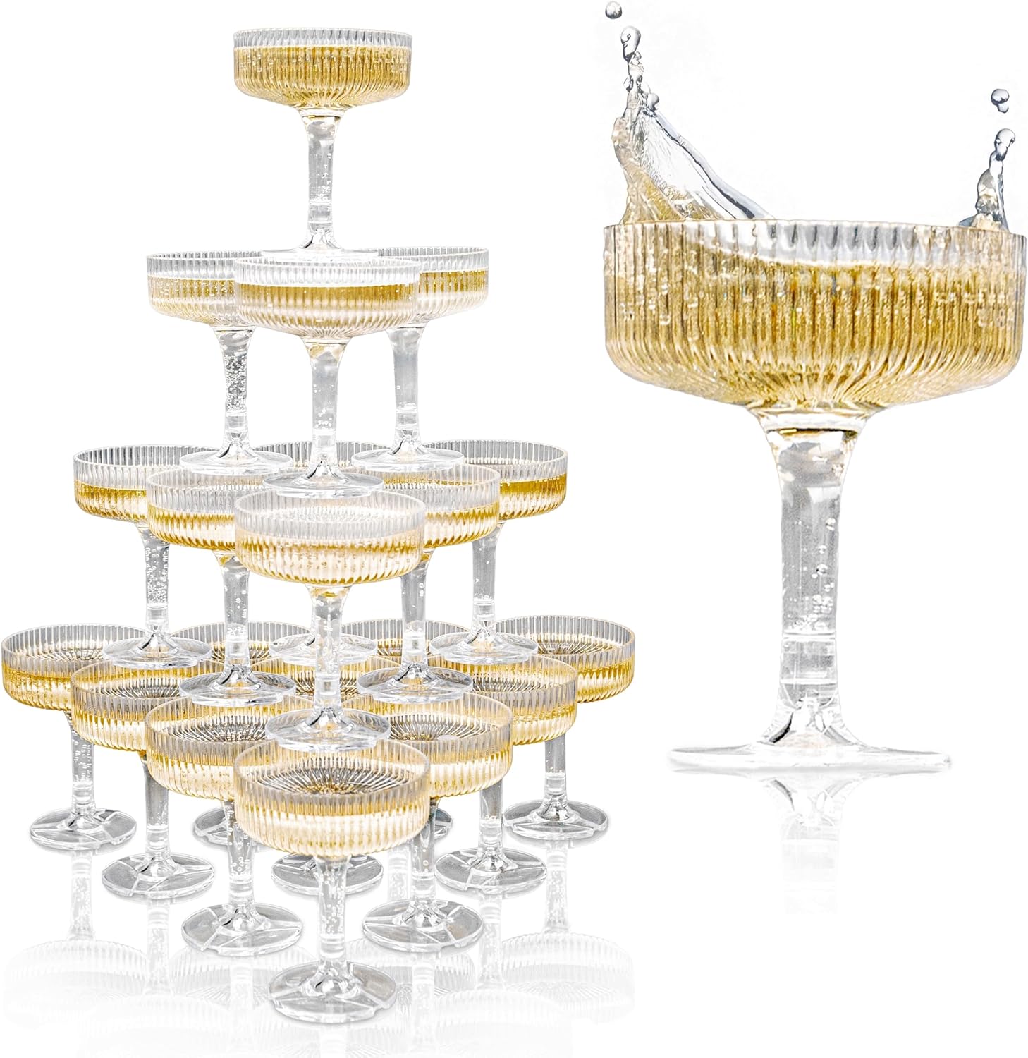 20-60 SZTUK AKRYLOWE Kieliszki – Champagne Tower Set recenzja i cena