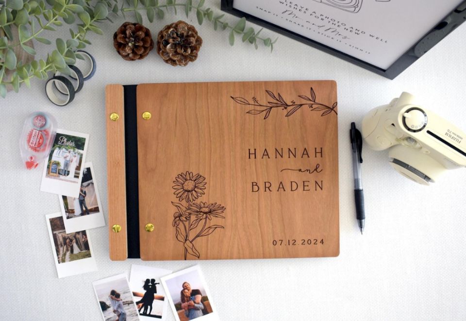 Drewniana Księga Gości Weselny – Personalized Guest Book recenzja i cena