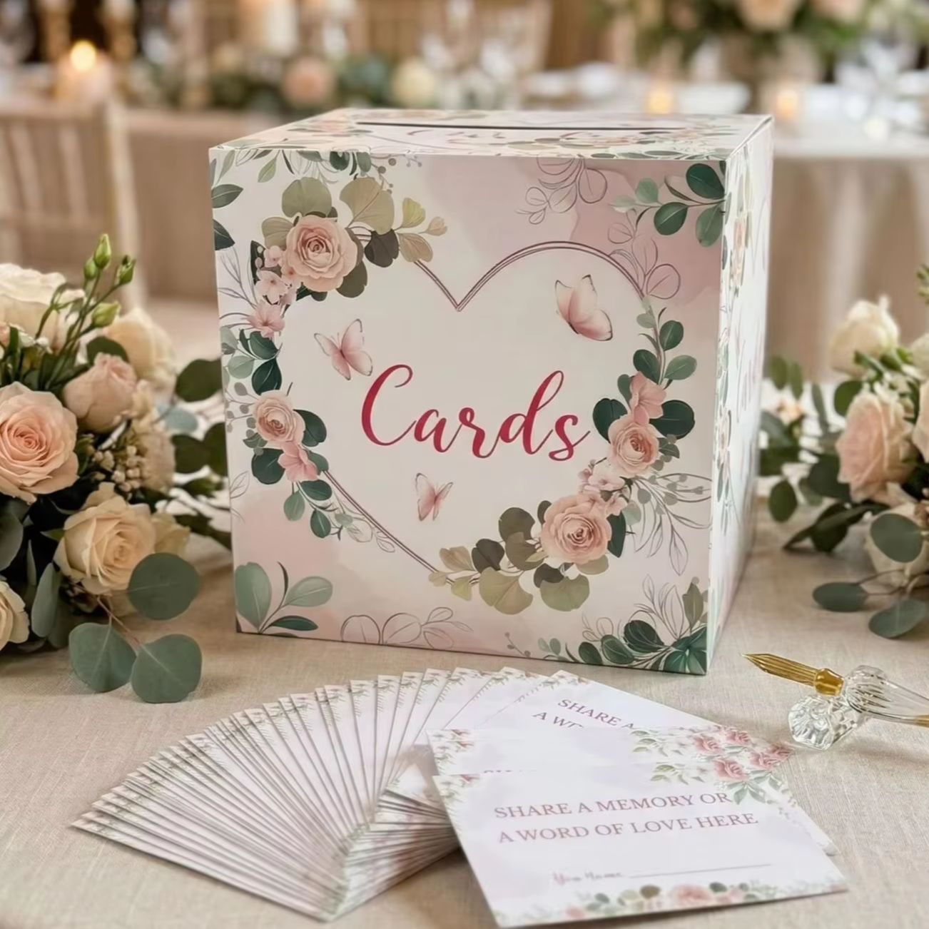 Biała kwiatowa skrzynka na kar – Wedding Supply.Box recenzja i cena