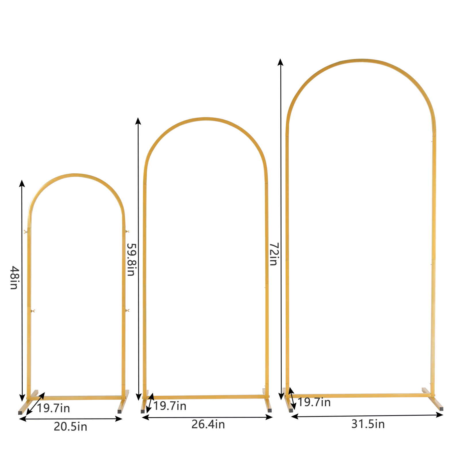 Zestaw 3 złotych metalowych łu – Wedding Balloon Arch recenzja i cena