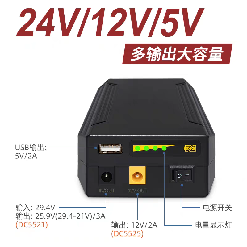24V 12V 5V 22400MAH litowo-jon – Wedding Power Supply recenzja i cena